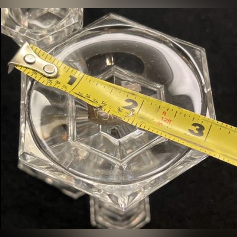 Mikasa Glass Taper Candle Holders Set Of 2 - Picture 8 of 8